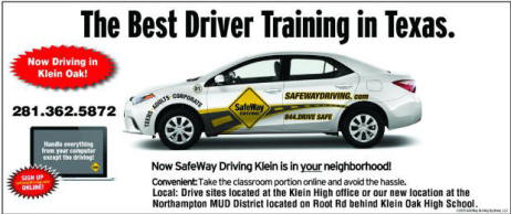 Safe Driving Klein Sponsorship banner